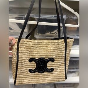 NWOT Stylish Tan and Black Women's Tote Bag